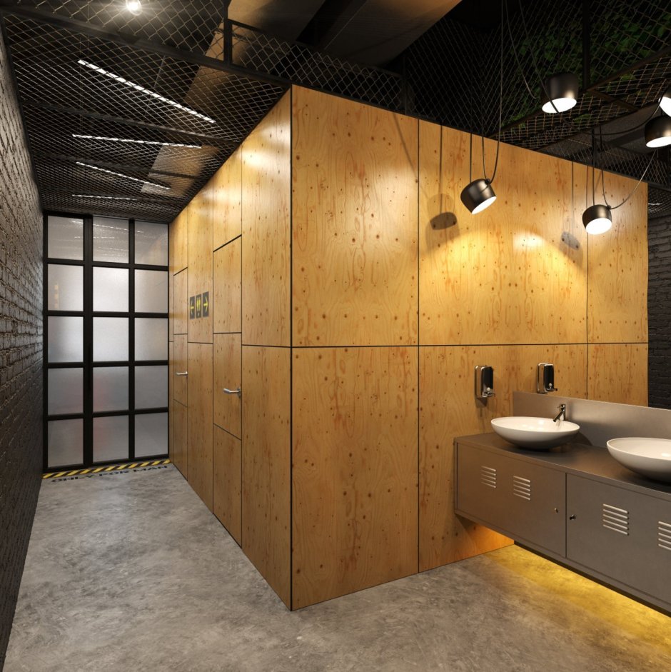 Стильный общественный туалет