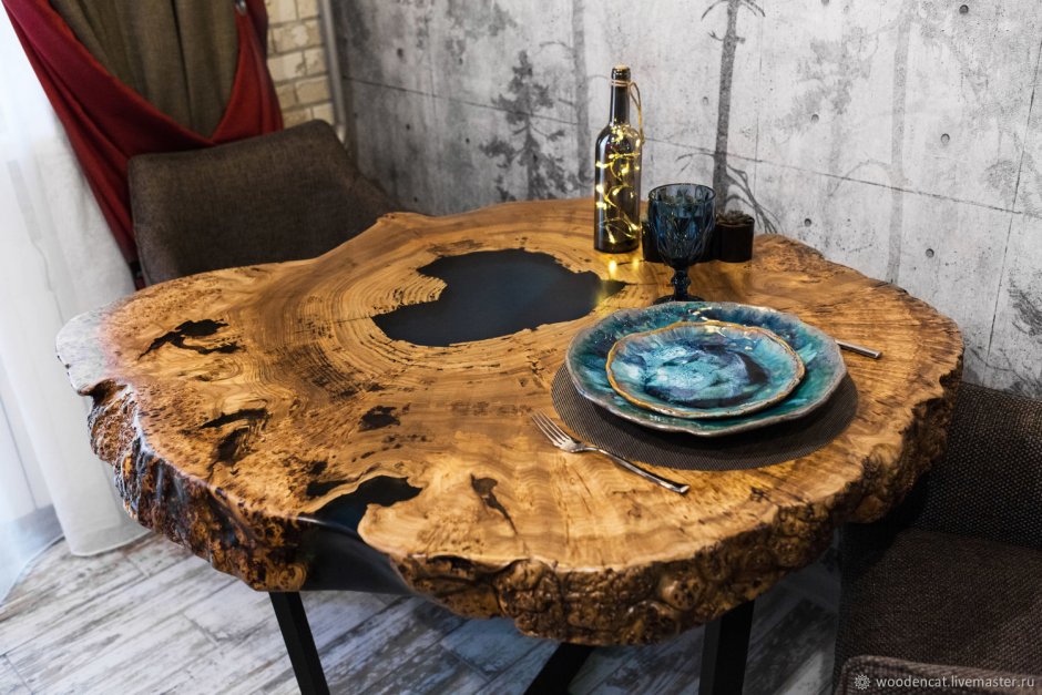 Столы из капового дуба