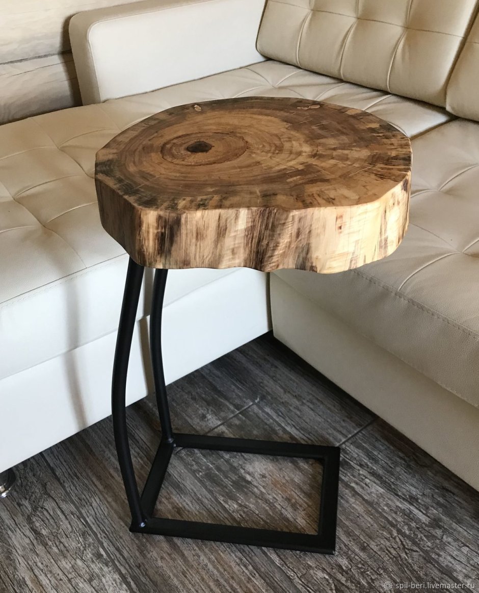 Журнальный столик лофт из слэба