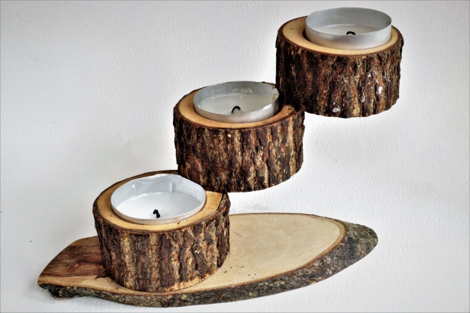 Украшения из спилов дерева