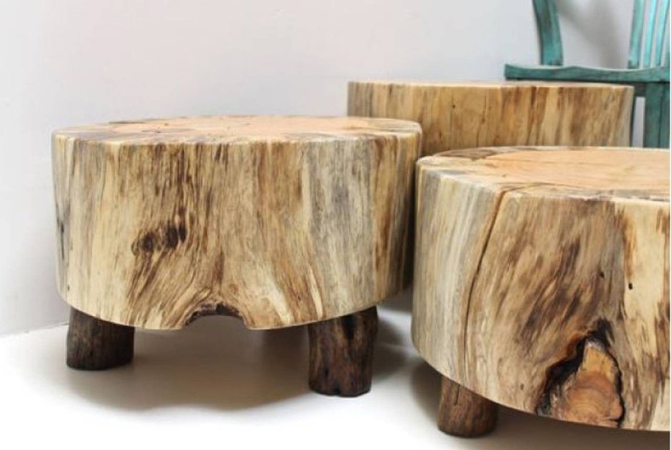 Мебель из стволов деревьев