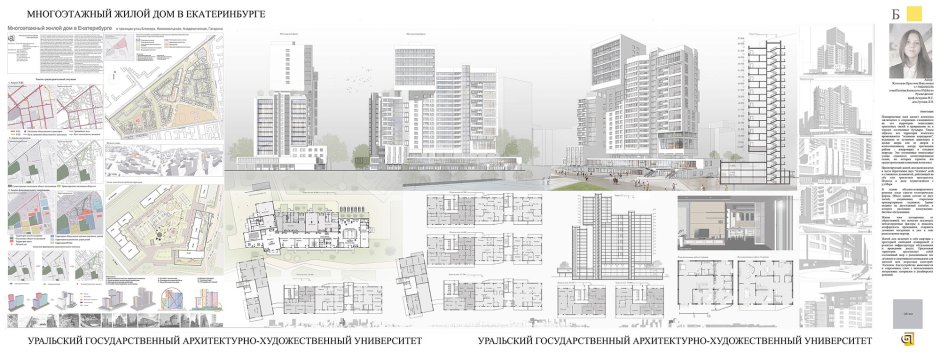 Проект многоэтажного жилого дома МАРХИ