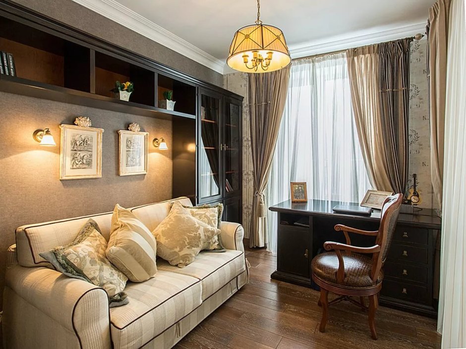 Интерьер женского кабинета в доме