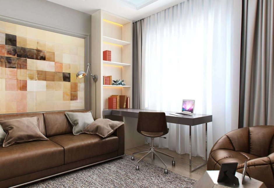 Угловой диван у стены