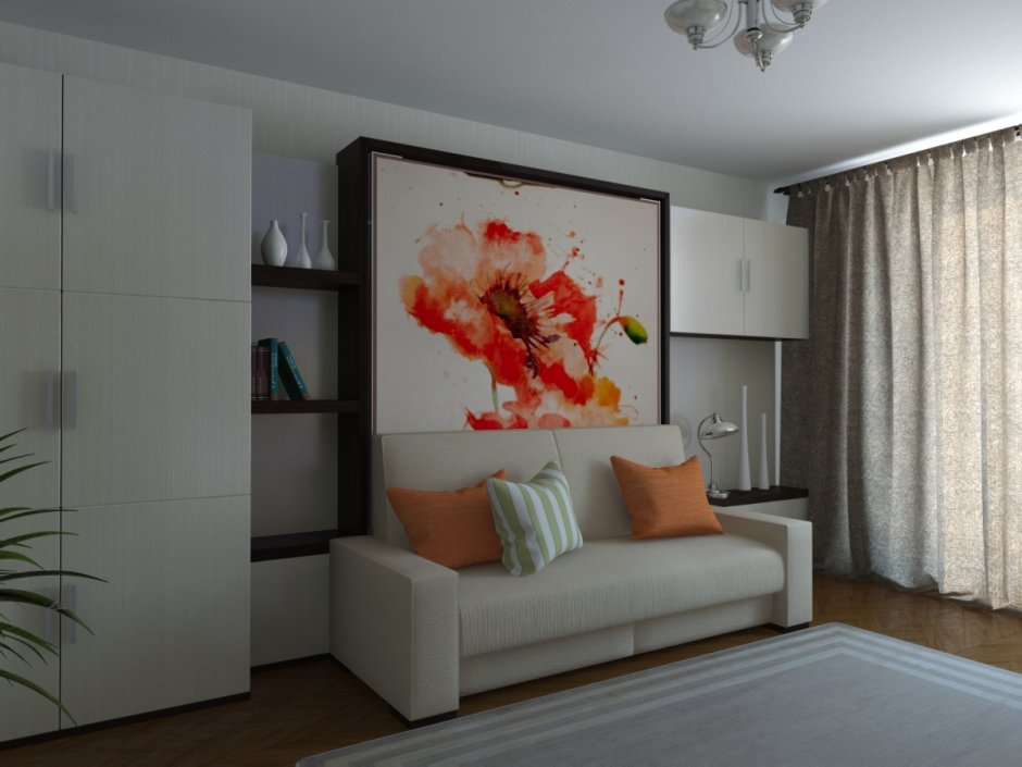 Маленькая кухня с диваном