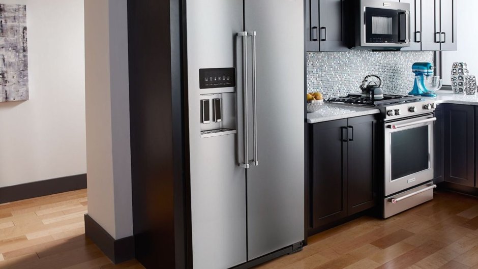 Холодильник Side by Side в нише