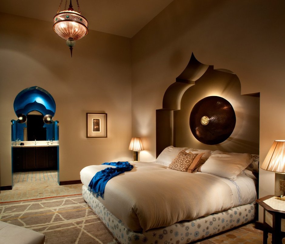 Марокканский стиль в интерьере спальни