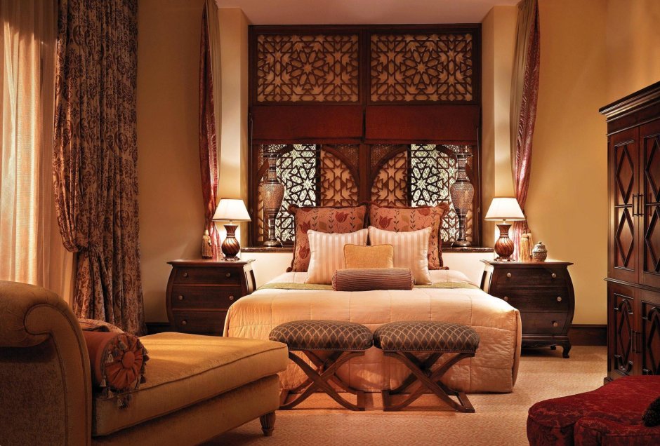 Марокканский стиль в интерьере спальни
