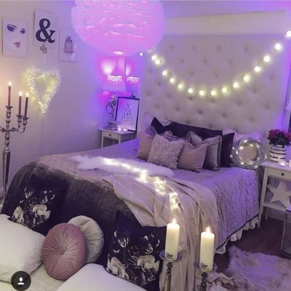 Фиолетовая комната для девушки