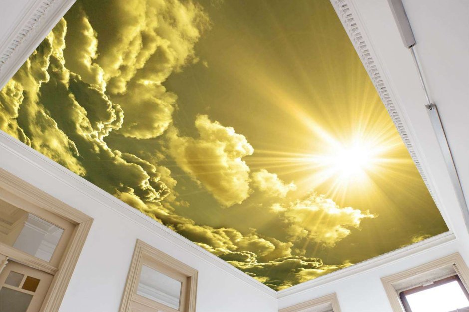 Натяжной потолок солнце
