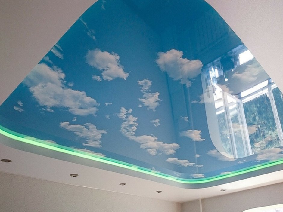 Двухуровневый потолок облако