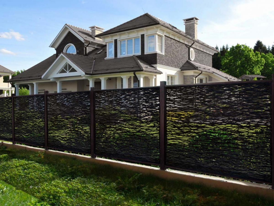 Красивый забор для частного дома