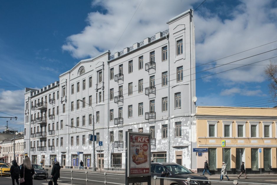 Плоский дом на Таганке вид сверху