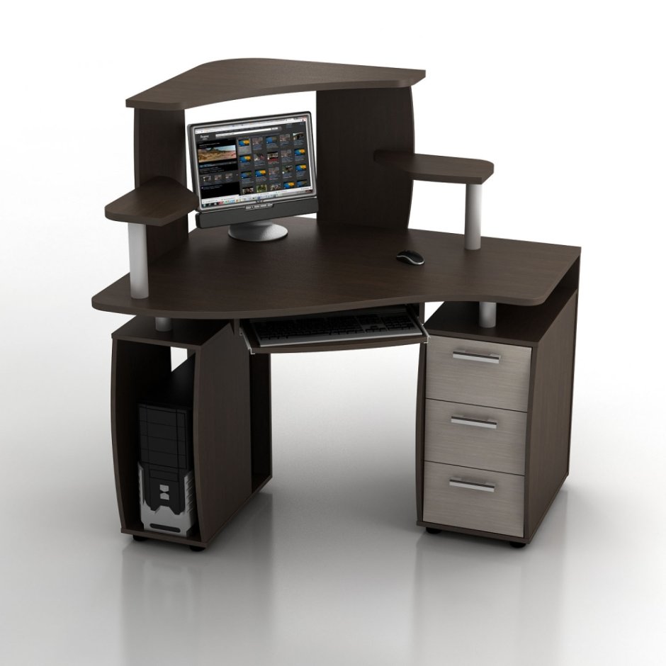 Компьютерный стол ТДН КС-12у Ибис с надстройкой кн-1