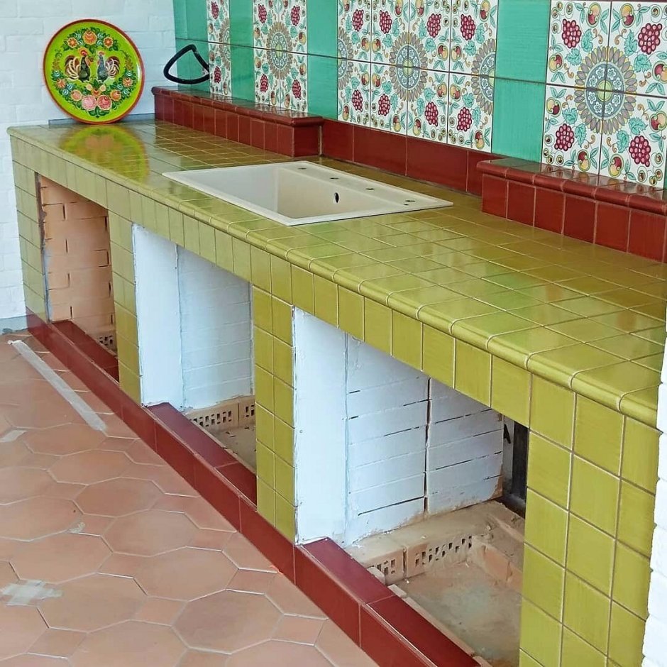 Столешница из керамической плитки