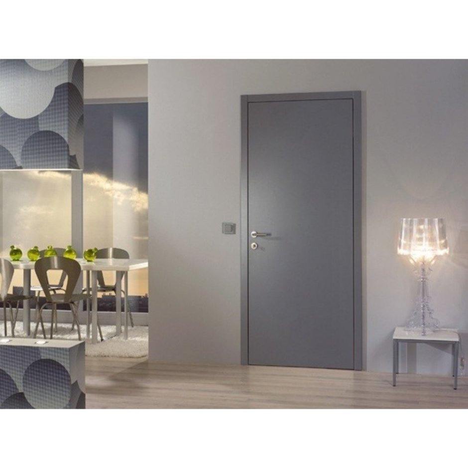 Двери RAL 7036 В интерьере