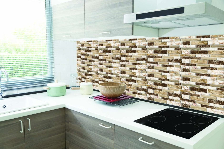 Самоклеющиеся плитки для стен на кухне