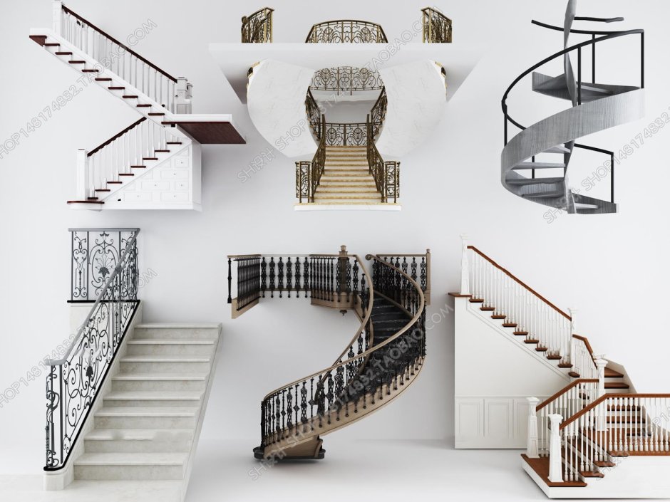 3ds Max модель лестницы