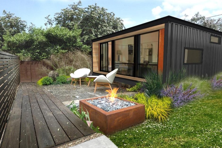 Tiny House с односкатной крышей