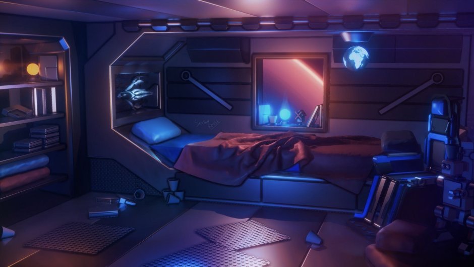Cyberpunk 2077 комната