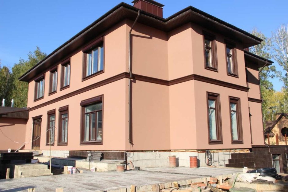 Мокрая штукатурка фасада