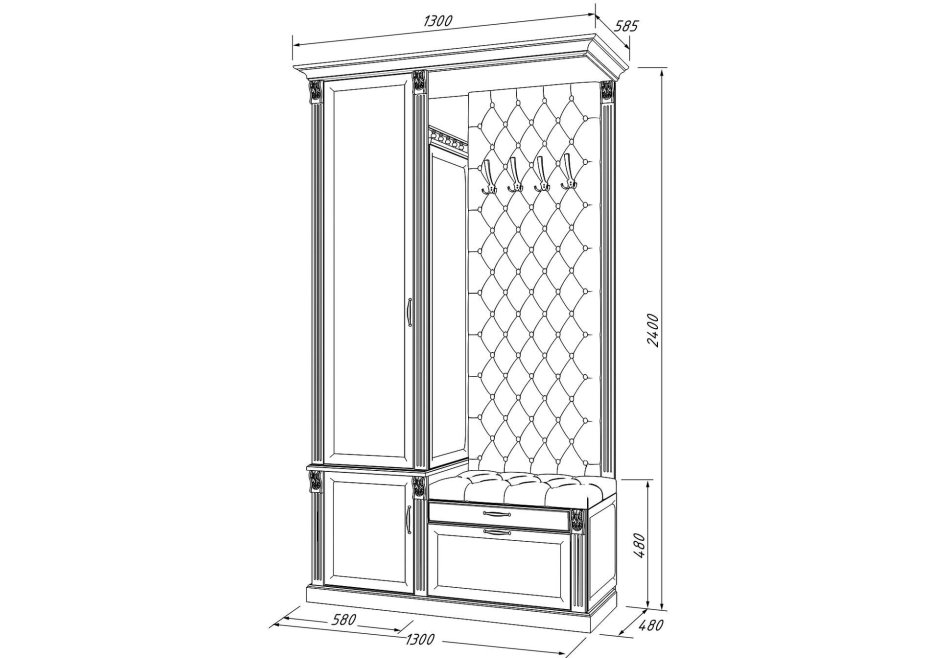 Стильная вешалка в прихожую