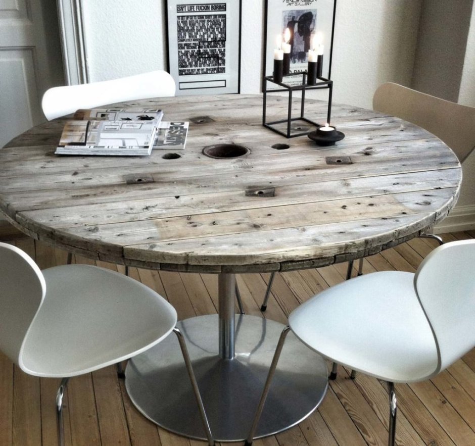 Стол обеденный Loft Wooden Round