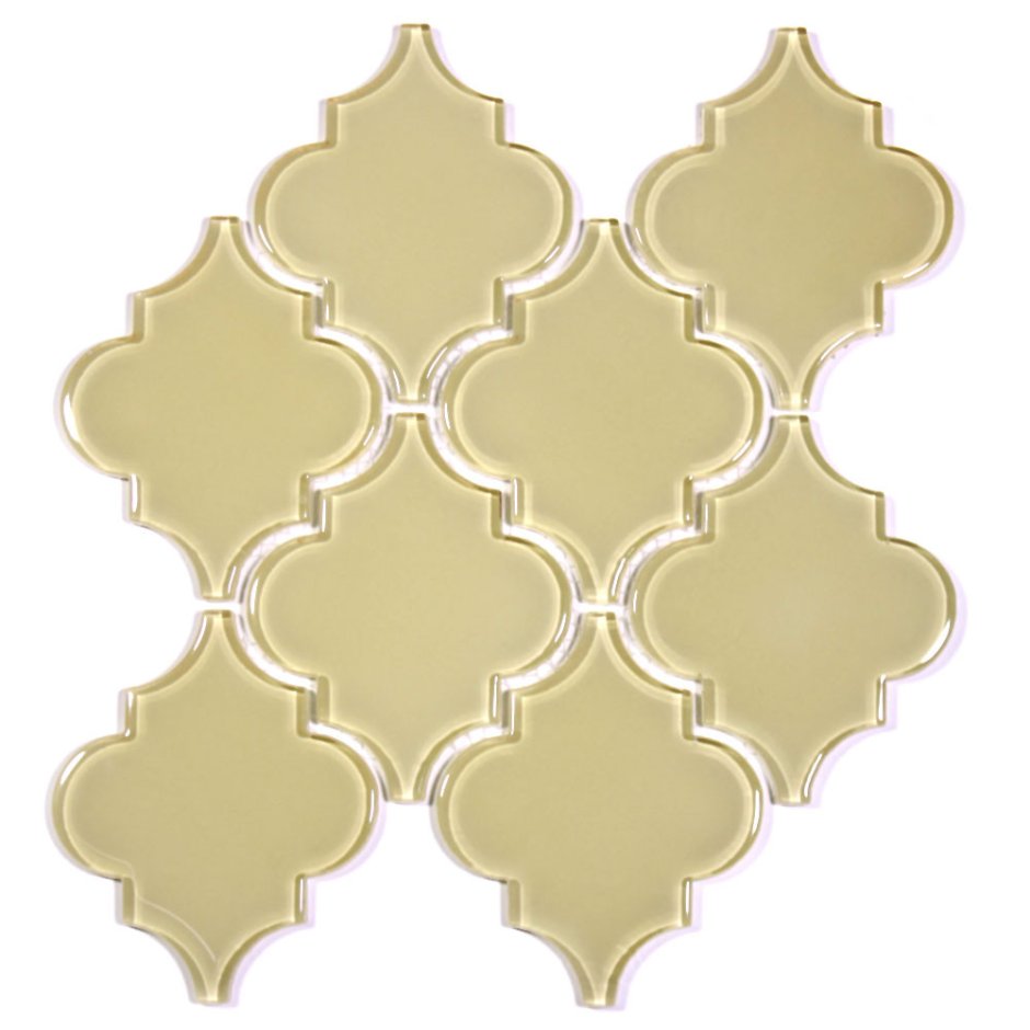 Arabesque Grey Glass Tile Mosaic