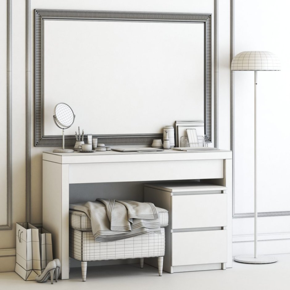 Malm МАЛЬМ письменный стол, белый140x65 см