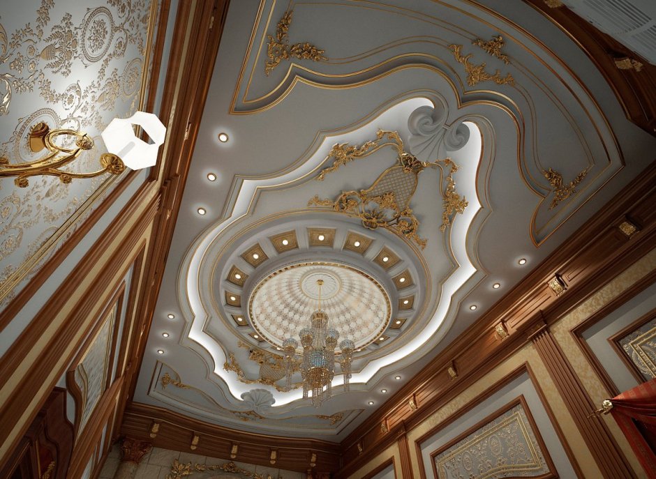 Классические фигурные потолки