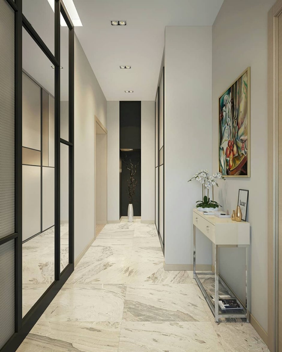 Плитка в узком коридоре