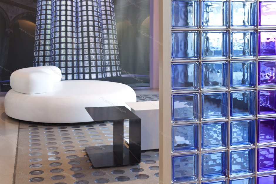 Стеклоблоки в лофте