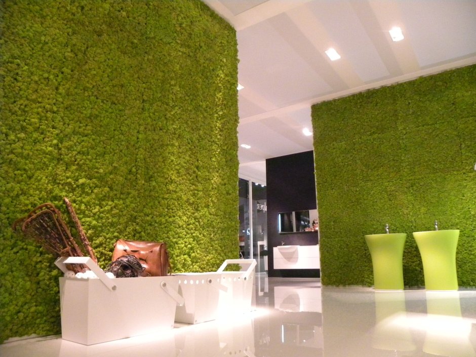 Искусственный газон на стену декор