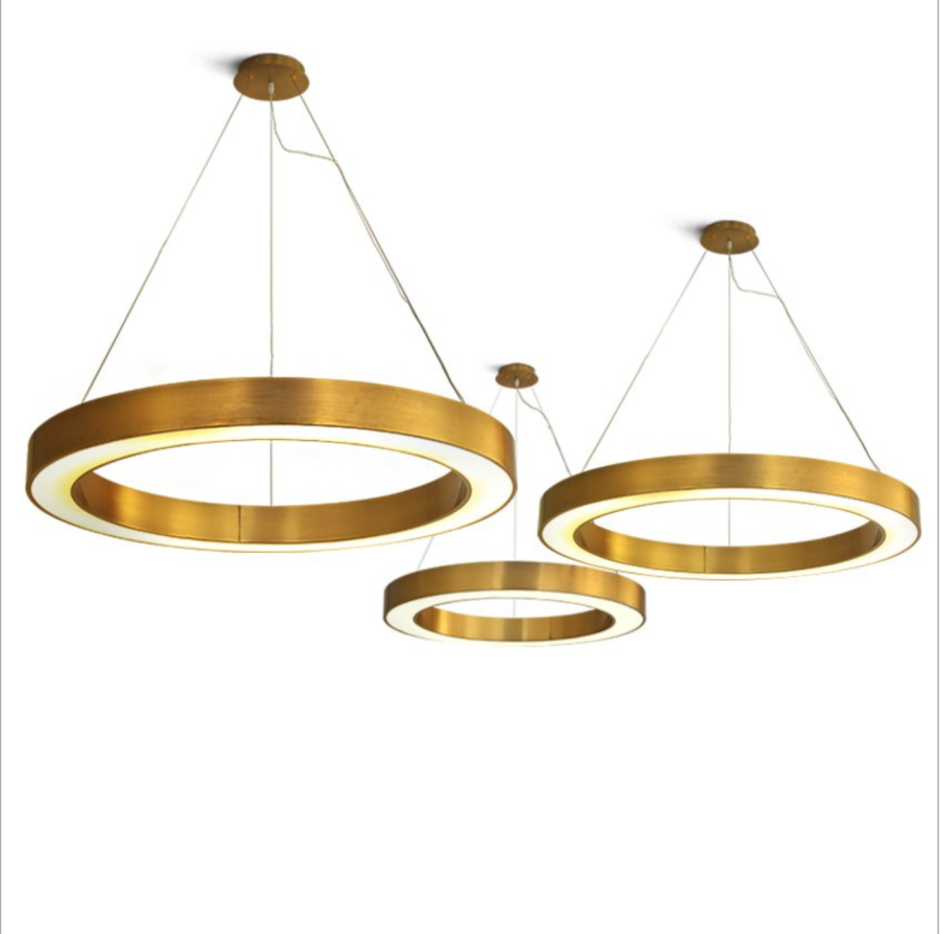 Люстра led 3-Ring Chandelier Золотая