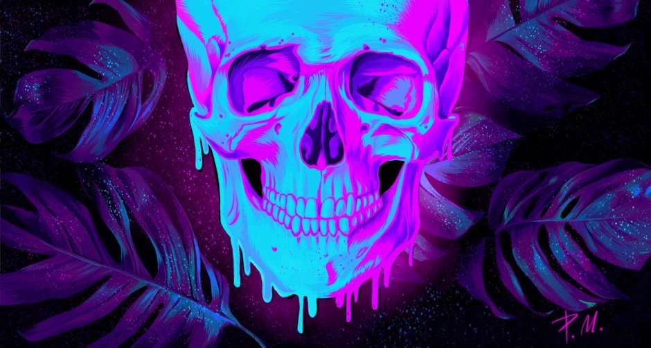 Vaporwave скелет
