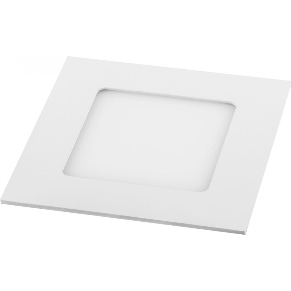 Светильник светодиодный ДВО-6w 4000k 480лм квадратный Slim белый (al502)