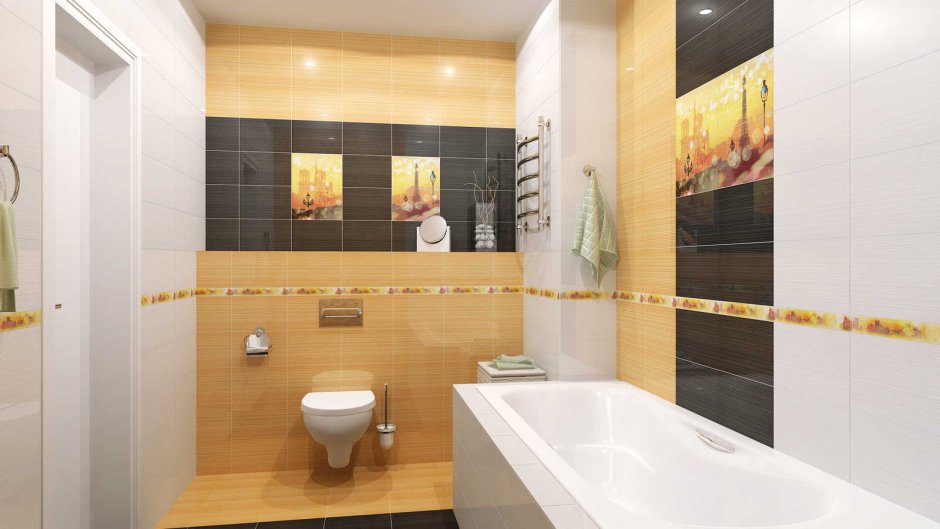 Оранжевая керамическая плитка