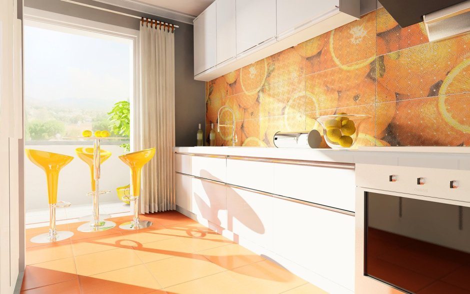 Оранжевая плитка