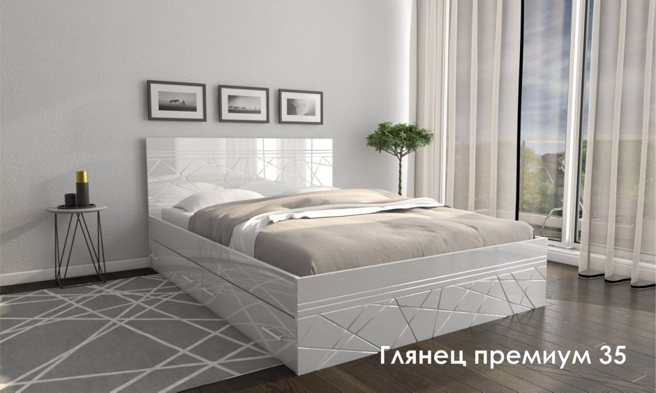 Кровать глянец премиум 35