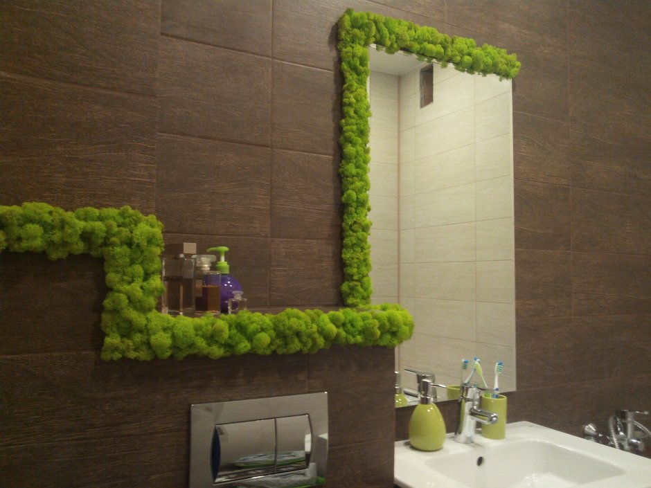 Картины с мхом и декором