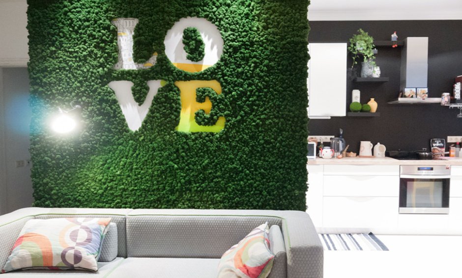 Панно из искусственной зелени