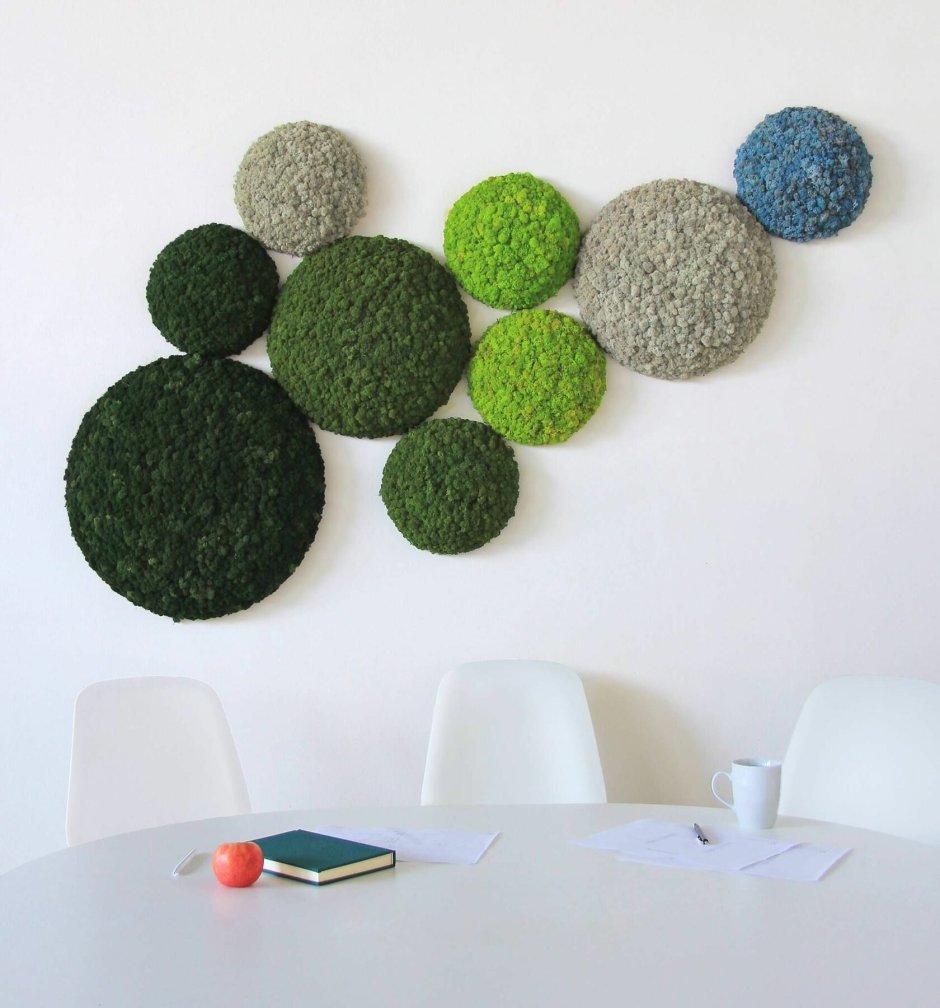 Декор из стабилизированного мха