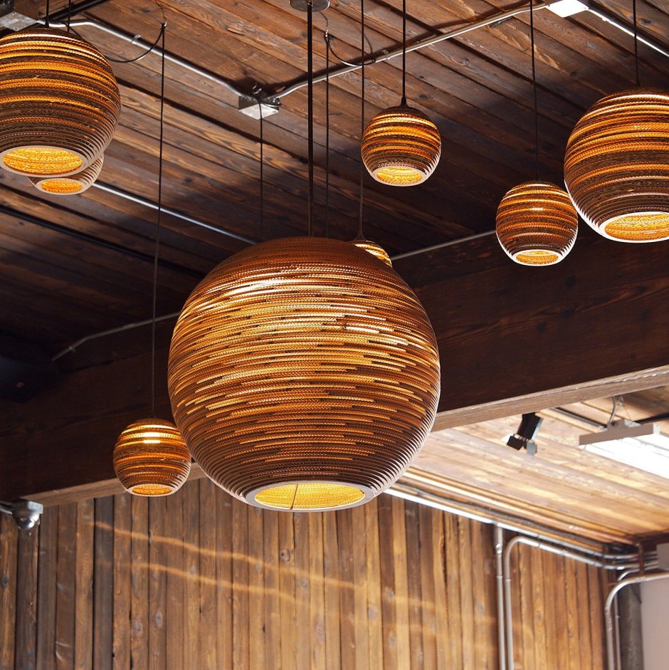 Люстра Rustic 3-Light Metal Cage Grey Pendant Lamp Loft Concept