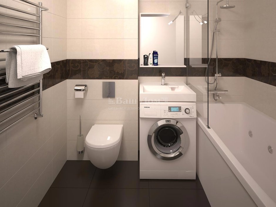 Стиральная машина в интерьере