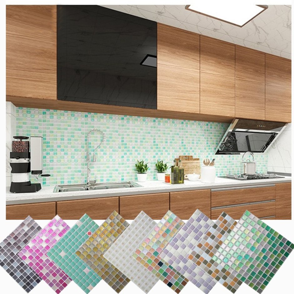 Мозаичная самоклеящаяся плитка Backsplash