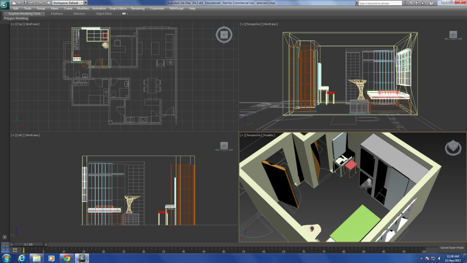 3ds Max интерьер в программе