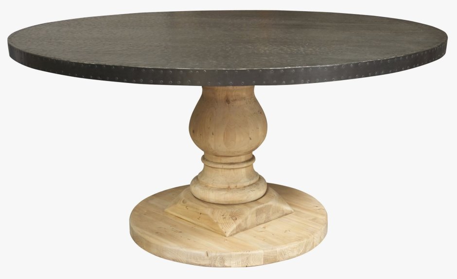 60" Solid Wood Pedestal Dining Table
