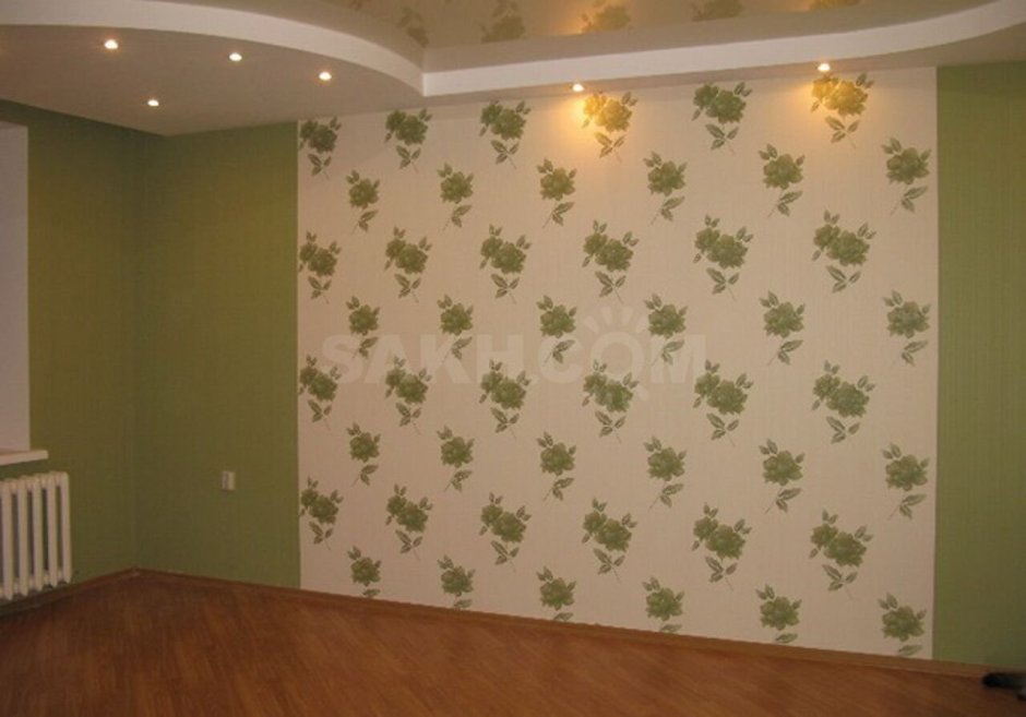 Гостиная с акцентной стеной