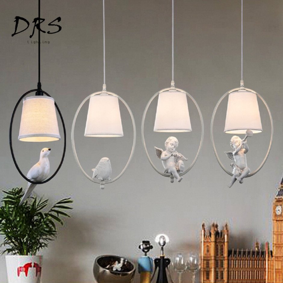 Loft industry - Glass Bird Chandelier люстра