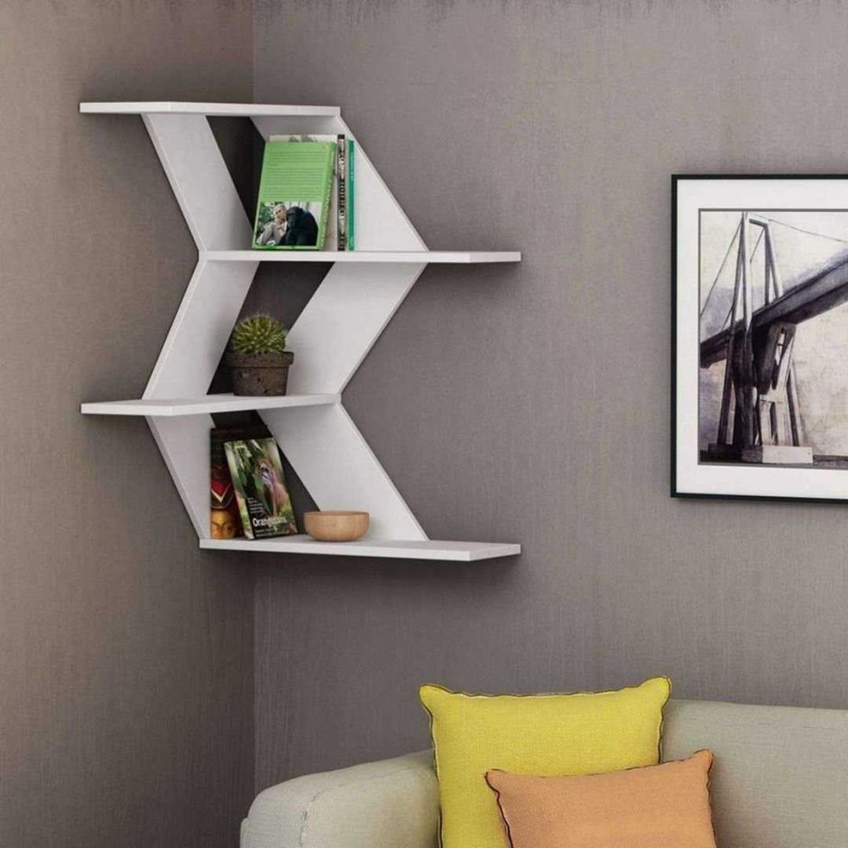 Полка "Wall Shelf-s (bas WL-001)" белая